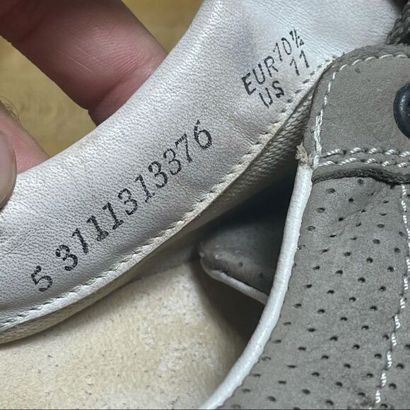 MEPHISTO Men Hero Perf Sneaker Shoes, US 11 EUR 10 1/4 Grey Leather - Picture 7 of 7